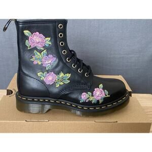 Dr. Martens Women's 1460 Vonda II Embroidered 8 Eye Boot Size 7 Black